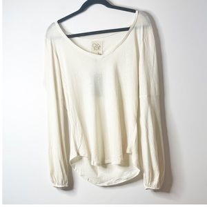Chaser NWT Revolve Long Sleeve vneck balloon sleeve top medium